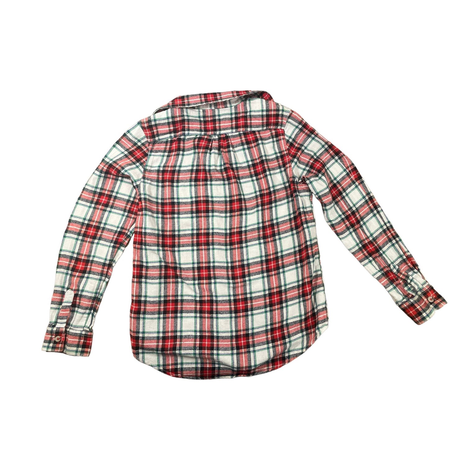 Cat and Jack Girls Long Sleeve Red and White Multi Plaid Button Down Size XL