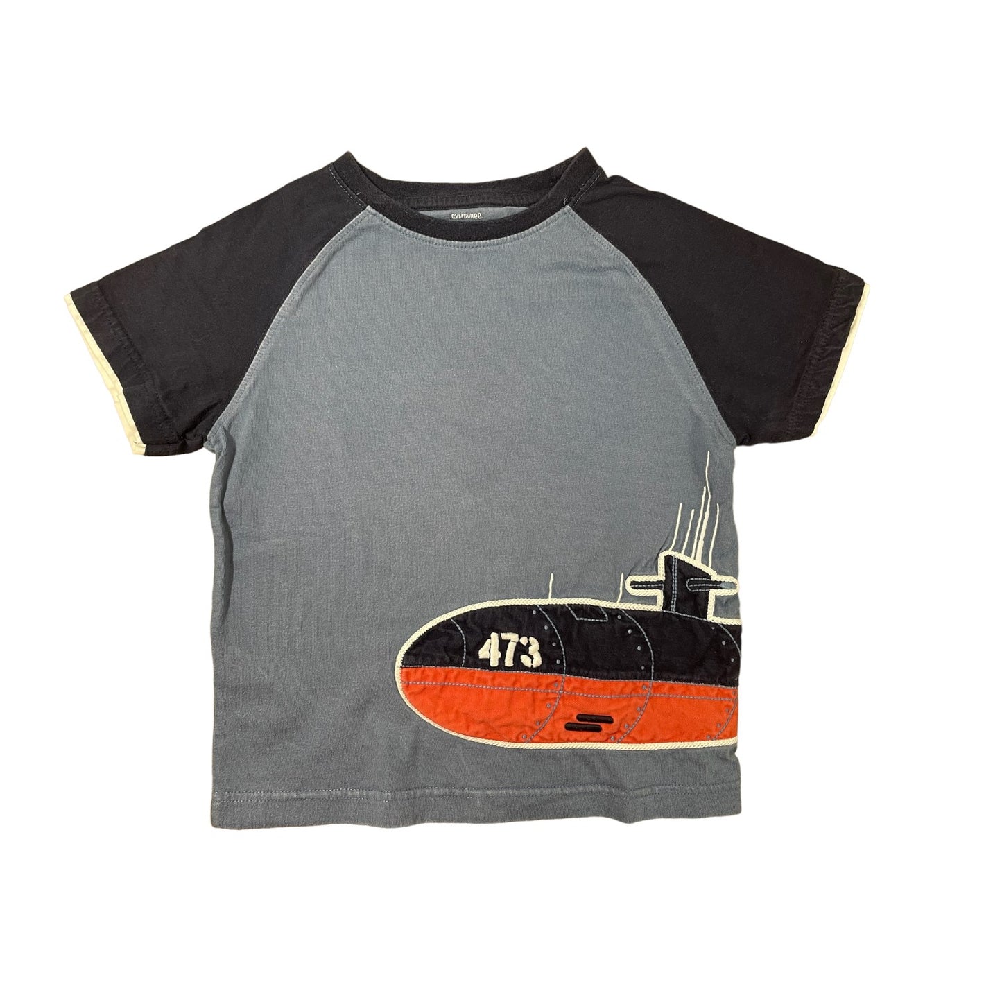 Gymboree Boys Tee Blue Size 4 with submarine image