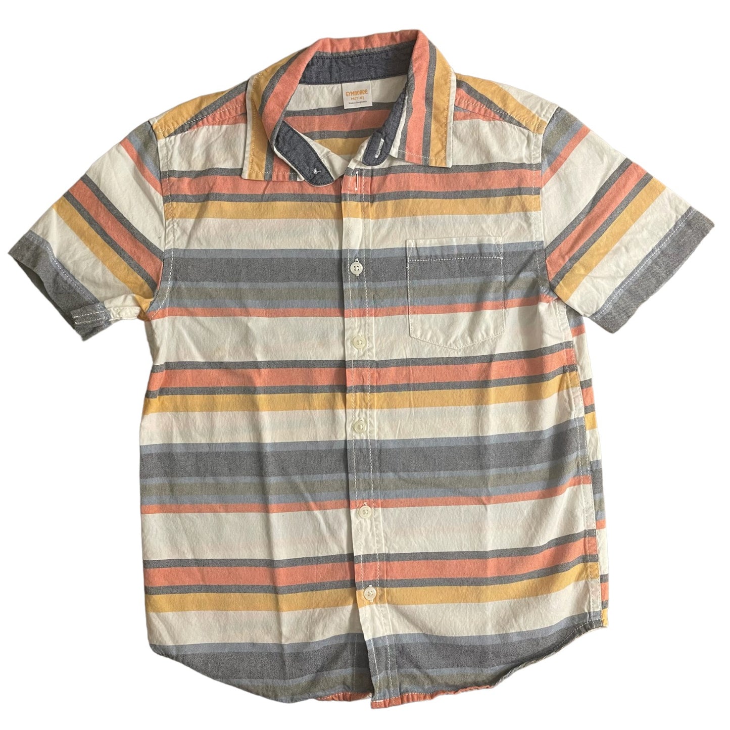 Gymboree Button Down Short Sleeve Medium 7-8