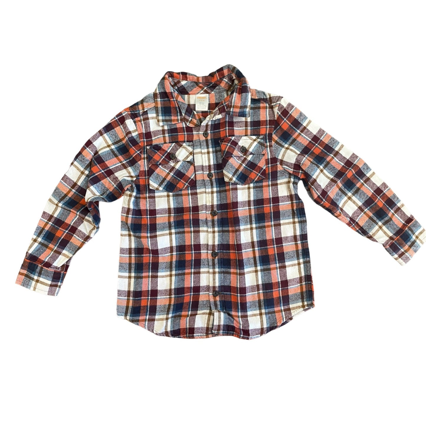 Gymboree Flannel Plaid Long Sleeve Shirt Size 5-6