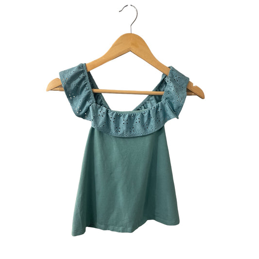 Old Navy Ruffle Tank Sea Foam Green Girls Large 10-12