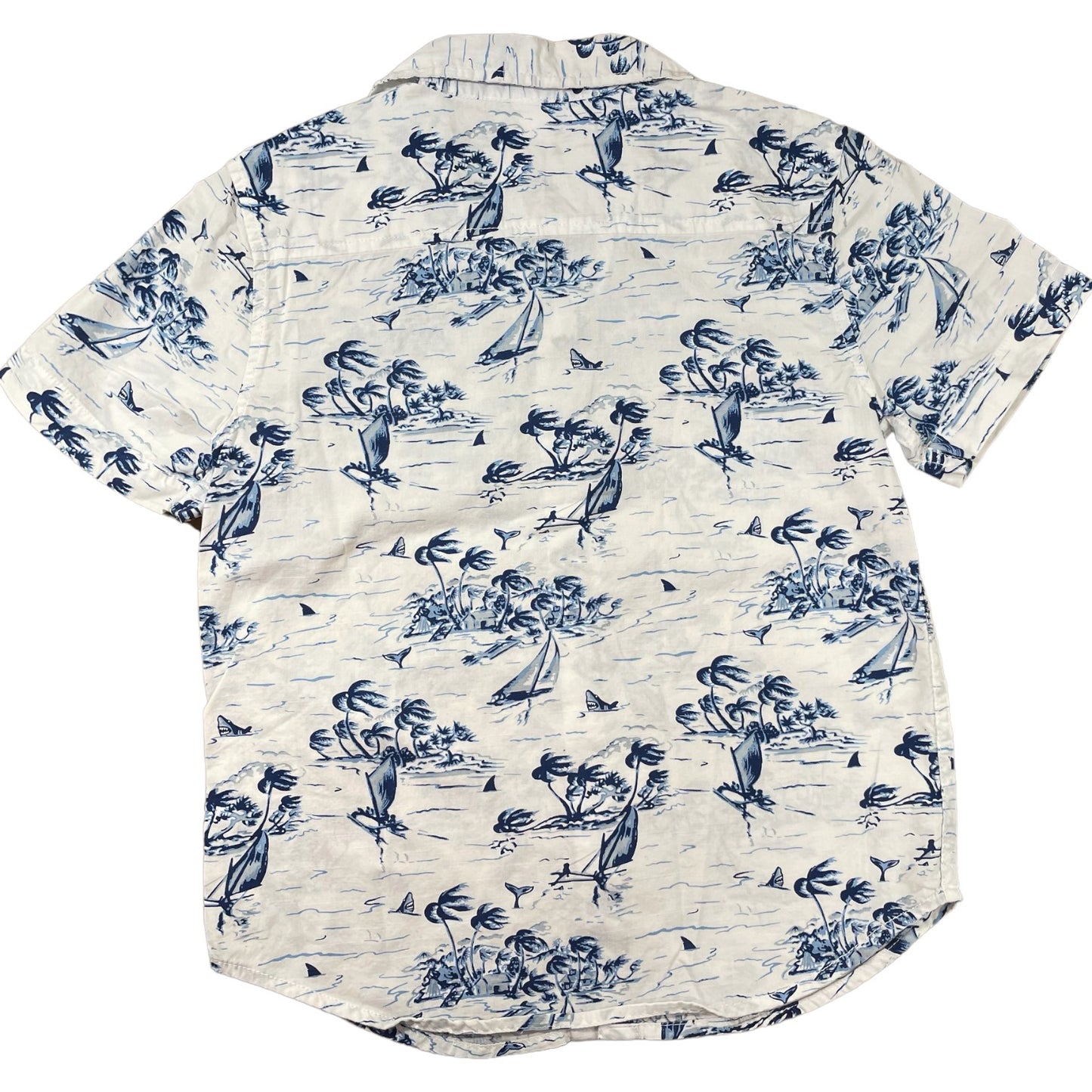 Gymboree Boys Short Sleeve Dress Shirt Size M (7-8) Hawaiin Print