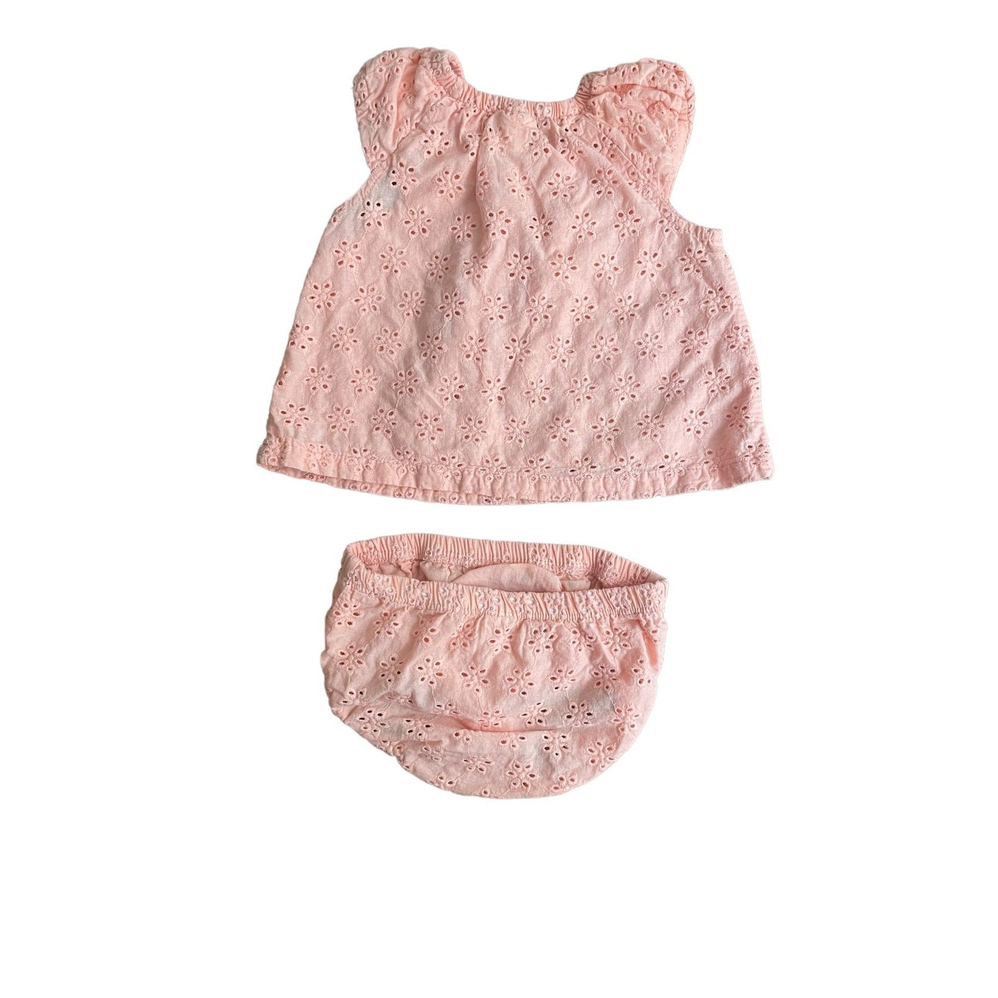 Infant Girls Dress with Eyelet Lace Size 3-6 months
