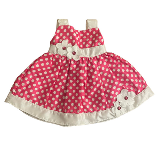 Pink Polka Dot Baby Infant Dress Size 12 months
