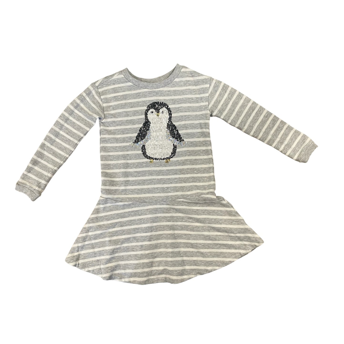 Gymboree Sweater Dress with sequin penguin Girls Size 6-7